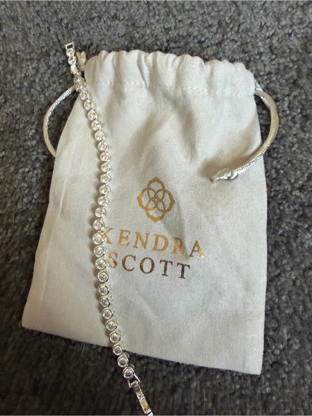 Kendra Scott Silver Crystal Tennis Bracelet
